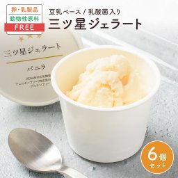 三ツ星ジェラート6個入り（バニラ）アイスクリーム・シャーベット