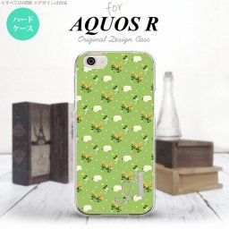 【SH03J】【スマホケース/スマホカバー】【アクオス R】SH03J スマホケース AQUOS R ケース アクオス R イニシャル 花柄・バラ（E） 緑 nk-sh03j-248ini【メール便送料無料】