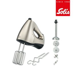 solis公式ショップ ソリス ハンドミキサー ハンド＆スティックミキサー SK8371 ゴールド ブレンダー 電動 家庭用 泡立て ホイップ スムージー ハンドミキサー ブレンダー ハンドブレンダー スティックブレンダー スティックミキサー SK8371 シルバー キッチン家電【送料無料※一部地域を除く】