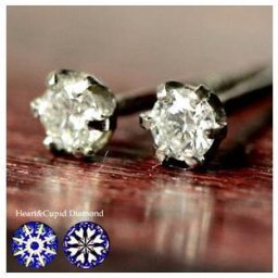 【半ペア販売です】プラチナ900×H&Cダイヤモンド ピアス 0.05ct さりげなく使える良質 ダイヤ ピアス