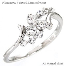 ダイヤモンドリング プラチナ プラチナ900 pt900 0.3ct フラワー 花 指輪 婚約指輪 ring 刻印 レディース ジュエリー アクセサリー  プレゼント ギフト 人気 おすすめ 送料無料