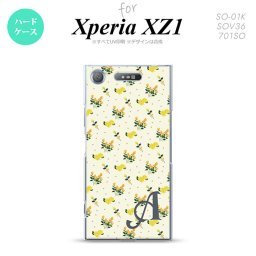 【SO01K】【スマホケース/スマホカバー】【エクスペリア XZ1】SO01K スマホケース Xperia XZ1 ケース エクスペリア XZ1 イニシャル 花柄・バラ（F） 黄 nk-so01k-251ini【メール便送料無料】
