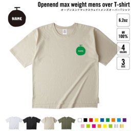 メロン 名入れオーバーサイズTシャツ ビッグシルエット ゆったり イージーフィット ワイドフィット メンズ サイジング