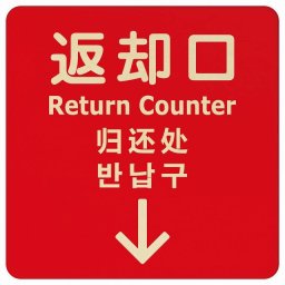 27x27cm 返却口 文字タイプ 多言語 英語 中国語 韓国語 対応 レッド 下矢印 木製プレート 正方形 商業施設 飲食店 旅館 ホテル レンタル イベント表示 場所 掲示 案内板 ピクトサイン