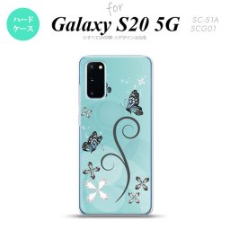 SC-51A SCG01 Galaxy S20 スマホケース ハードケース バタフライ 蝶 D 水色 メンズ レディース nk-s20-226