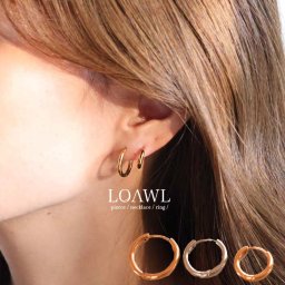 【サビない荒れない】人気オールドマニー ピアス 18Kピアス フープピアス つけっぱなし サビない荒れない サージカルステンレス レディース アクセサリー プチプラ高見え トレンド 18K K18 LOAWL ロアウル