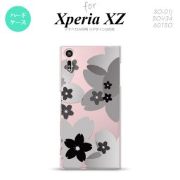 【SO01J】【スマホケース/スマホカバー】【エクスペリア XZ 】SO01J スマホケース XPERIA XZ SO-01J カバー エクスペリア XZ  花柄・サクラ 黒 nk-so01j-055【メール便送料無料】