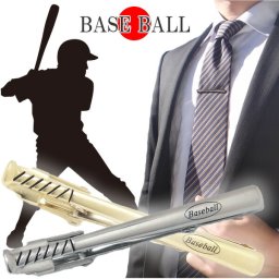 野球好きさんのネクタイピン  ユニーク おもしろ 面白 面白い ゴールド夢をホームランへ  かっ飛ばせバット  ゴールドのタイピン ネクタイピン 結婚式 オシャレ スーツアクセサリー専門店 ブライダル 披露宴 二次会 お呼ばれ パーティー おしゃれ カフスマニア