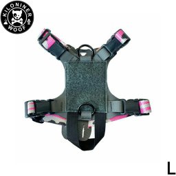 KILONINER キロナイナー M1 Light Speed Harness M1 ライトスピード ハーネス L Pink/Wolf Grey 胴輪 ワッペンでカスタマイズ可 大型犬