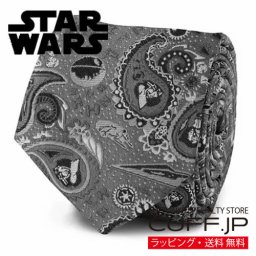 Star Wars スターウォーズ ダースベイダー ペイズリー グレー ネクタイ プレゼント ギフト父 彼氏 夫 結婚祝い 誕生日