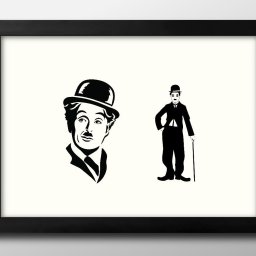 チャーリー チャップリン A3 サイズ ポスター アート おしゃれ 絵画 インテリア 北欧 イラスト マット紙 艶消し アートパネル 額 フレーム デザイン 壁掛け ギフト 新築祝い ディスプレイ 引越し祝い　新生活　空間デザイン 