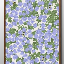 ローズマリー 花 フラワー 蜂 A3 サイズ ポスター アート おしゃれ 絵画 インテリア 北欧 イラスト マット紙 艶消し アートパネル 額 フレーム デザイン 壁掛け ギフト 新築祝い ディスプレイ 引越し祝い　新生活　空間デザイン