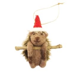 田畑 tabata オーナメント 飾り B00871 フェルトオーナメント ヘッジホッグ サンタ サーカス クリスマス クリスマスツリー ハリネズミ 動物