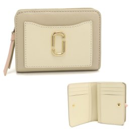 MARC JACOBS マークジェイコブス 二つ折り財布 折り畳み THE MINI COMPACT WALLET 二折財布小銭入付き 2F3SMP062S07 241 KHAKI MULTI ベージュ系