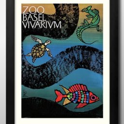 アクアリウム ビンテージ 亀 魚 A3 サイズ ポスター アート おしゃれ 絵画 インテリア 北欧 イラスト マット紙 艶消し アートパネル 額 フレーム デザイン 壁掛け ギフト 新築祝い ディスプレイ 引越し祝い　新生活　空間デザイン 