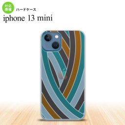 iPhone13mini iPhone13 mini 背面ケース カバー ステンドグラス風 帯 グリーンブラウン ステンドグラス風 iPhone13 mini 5.4インチ nk-i13m-sg19