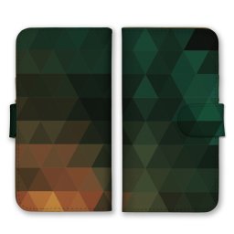 ＼全機種対応／ スマホケース 手帳型 スマホカバー 手帳タイプ スマートフォン ケース カバー モザイク調 図形 ブラウン グリーン かわいい おしゃれ かっこいい カードホルダー付き カード収納 合皮 合成レザー