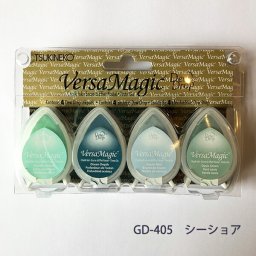 バーサマジック デュードロップ 4色セット versa magic ツキネコ スタンプ インク gd-405 シーショア 年賀状 クリスマスカード 手作り 親子工作 ハンドメイド 自由研究 キット