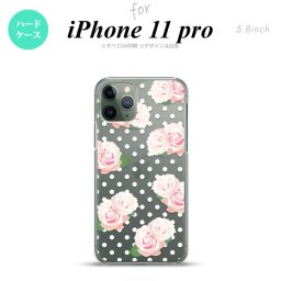 iPhone11Pro iPhone11 Pro スマホケース ハードケース バラ ドット クリア メンズ レディース nk-i11p-785