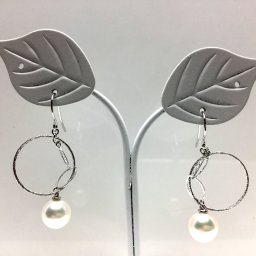 真珠 ピアス パール アコヤ真珠 フック 7.3ｍｍ ホワイトピンク K18 ホワイトゴールド 67433 イソワパール