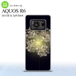 SH-51B AQUOS R6 AQUOS R6 スマホケース ハードケース 花火 小玉 黒 メンズ レディース nk-r6-216