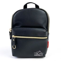 PEANUT スヌーピー ミニリュック BK スヌーピー バッグ リュック グッズ ブラック  (MCOR)
