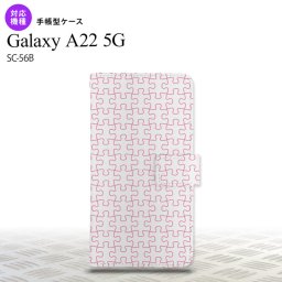 SC-56B Galaxy A22 手帳型スマホケース カバー パズル 透明 ピンク  nk-004s-a22-dr1217