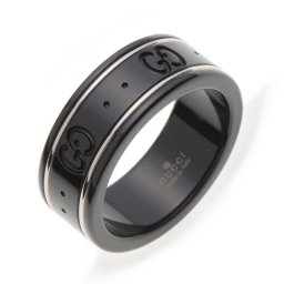 グッチ GUCCI アイコン リング ブラック コランダム 225985 I19A1 8061 ホワイトゴールド 指輪 レディース 女性 ユニセックス ギフト プレゼント バレンタインデー ホワイトデー 新品