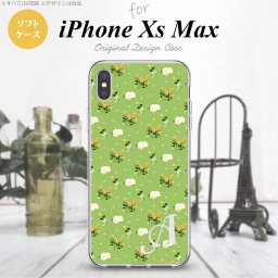 iPhoneXsMax iPhone XS Max スマホケース ソフトケース 花柄 バラ ドット 小 緑 +アルファベット メンズ レディース nk-ixm-tp248i