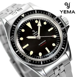 イエマ 時計 スーパーマン500 自動巻き 機械式 腕時計 ブランド メンズ YEMA YSUP22A39-AMS アナログ ブラック 黒 フランス製