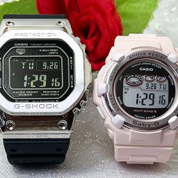恋人たちのGショック ペアウオッチ G-SHOCK BABY-G  カシオ 2本セット GMW-B5000-1JF BGR-3000UCB-4JF プレゼント ラッピング無料 手書きのメッセージカードプレゼント　クリスマス　誕生日 御祝い還暦 銀婚式　結婚記念日　バレンタイン 婚約