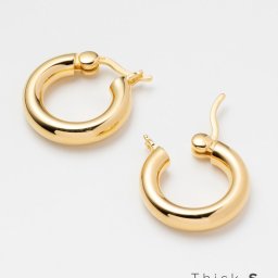 トムウッド TOM WOOD ECH96NA01S925 9K ピアス classic hoop thick small gold レディース アクセサリー イヤリング クラシック フープ シック スモール 両耳販売 シルバー925 ゴールド 9k GOLD ペア ジュエリー ギフト プレゼント お祝い 記念 おしゃれ クリスマス