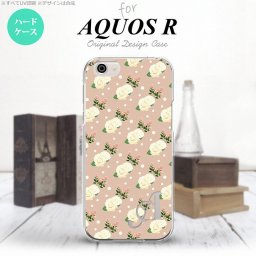 【SH03J】【スマホケース/スマホカバー】【アクオス R】SH03J スマホケース AQUOS R ケース アクオス R イニシャル 花柄・バラ（C） ベージュ nk-sh03j-246ini【メール便送料無料】