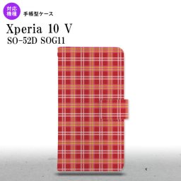 Xperia10V Xperia10V 手帳型スマホケース カバー チェック 赤 2023年 7月発売 nk-004s-xp105-dr432