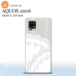 SHG04 SHG04 ZERO6 AQUOS zero6 スマホケース ソフトケース レース B 白 メンズ レディース nk-zero6-tp725