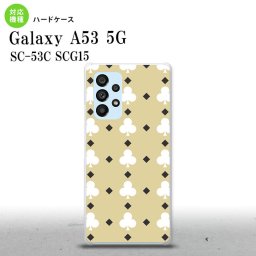 SC-53C SCG015 Galaxy A53 5G スマホケース 背面ケース ハードケース トランプ クラブ ベージュ 白 メンズ レディース nk-a53-535