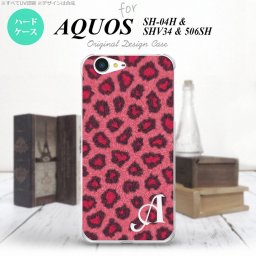 【506SH】【スマホケース/スマホカバー】【アクオス Xx3】506SH スマホケース AQUOS Xx3 ケース アクオス Xx3 イニシャル 豹柄 ピンク nk-506sh-026ini【メール便送料無料】