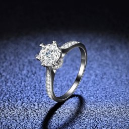 リング レディース モアサナイト ホワイト シルバー925 シルバー 7号 9号 11号 14号 16号 18号 1ct km094
