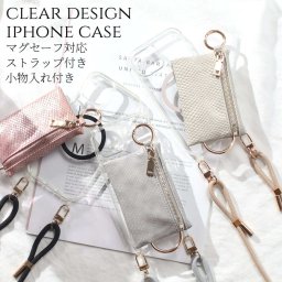 iphone17 ケース クリア 小銭入れ iphone17Pro iphoneAir iphone17ProMAX マグセーフ対応 MagSafe ショルダー ストラップ 大人可愛い ヘビ柄 アニマル アイフォン 17 17pro air 17promax カード収納 背面収納 財布 透明 ストラップ付き 肩掛け スリム 17プロ エアー 送料無料