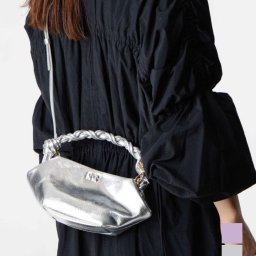 ガニー GANNI A6595 A6338 ショルダーバッグ Bou Bag Mini Metallic レディース バック ミニバッグ ハンドバッグ クロスボディ トップハンドル ロゴ メタリック