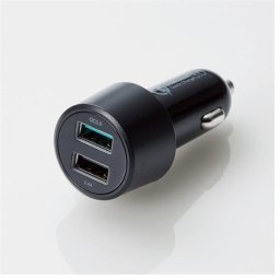エレコム MPA-CCUQ04BK 車載充電器(Quick Charge3.0・30W・2ポート) ブラック
