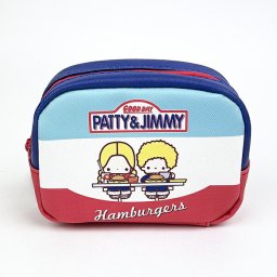 サンリオ ヴィンテージレトロ パティ＆ジミー スクエアポーチ 化粧品 小物入れ