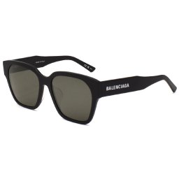 バレンシアガ BALENCIAGA サングラス アジアンフィット UVカット BB0215SA-001 スクエア型 メンズ レディース ユニセックス ブラック+グレー