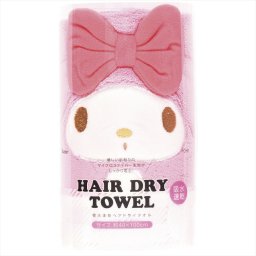 サンリオ 吸水速乾ヘアドライタオル マイメロディ 商品1000×400mm