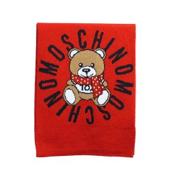 モスキーノ MOSCHINO マフラー レディース M2333 30673 007 TOY テディベア ウール混紡 マフラー ストール レッド