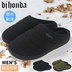 DJホンダ dj honda メンズ サボサンダル クロッグ サンダル つっかけ 靴 裏起毛 暖かい 軽量 アウトドア キャンプ ブラック 黒 男性 父の日 作業靴 秋 冬 mzdj345