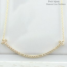 ネックレス ダイヤモンド ラインネックレス レディース ペンダント k18 イエローゴールド ダイヤ 18k 18金 pendant ライン リバーシブル 華奢 シンプル 記念 誕生日 スキンジュエリー