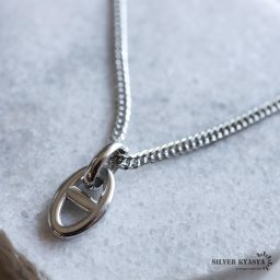アンカーチェーン ネックレス ダブル喜平チェーン シルバー silver マリーナ 錨 鎖 シンプル ステンレス素材 金属アレルギー対応 ペンダント