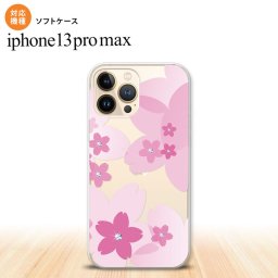 iPhone13ProMax iPhone13 Pro Max ケース ソフトケース 花柄 サクラ B クリア ピンク iPhone13 プロ マックス 6.7インチ おしゃれ かわいい メンズ レディース キッズ デザインたくさん nk-i13pm-tp057