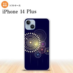 iPhone14 plsu iPhone14 plsu スマホケース 背面ケースソフトケース 花火 大玉 紺 2022年 10月発売 nk-i14pl-tp217